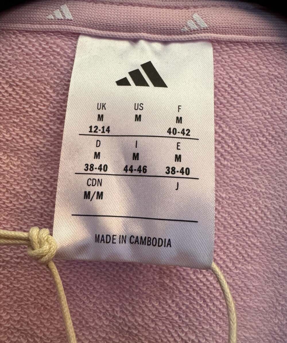 Adidas Women's W SL FT QZ Pink Quarter Zip Pullover Size M - Picture 2 of 2